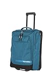 travelite Trolley Größe S Handgepäck, Gepäck Serie KICK OFF: Praktische Reisetasche mit Rollen für Urlaub und Sport, 006909-22, 55 cm, 44 Liter, petrol