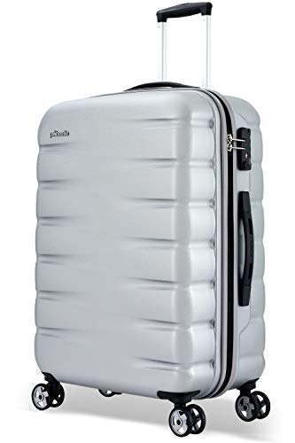 Probeetle by Eminent Koffer Voyager VII (2. Generation) 68 cm 71 L Hartgepäck super leicht Anti-Kratz-Hartschale 4 leise Doppelrollen TSA Schloss Silber