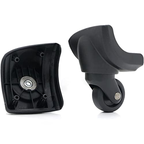 GUGULUZA Ersatzräder für Weichschalen Hartschalen-Koffer Gepäck und Reisekoffer,Paare, Schwarz (W072 Räder)
