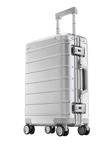 Xiaomi Mi Metal Carry-on Luggage 20' (31 Liter) Hartschalen Trolley Koffer Rollkoffer aus hochwertiger Aluminium/Magnesium Legierung mit 4 Rollen und zweifachem TSA-Zahlenschloss