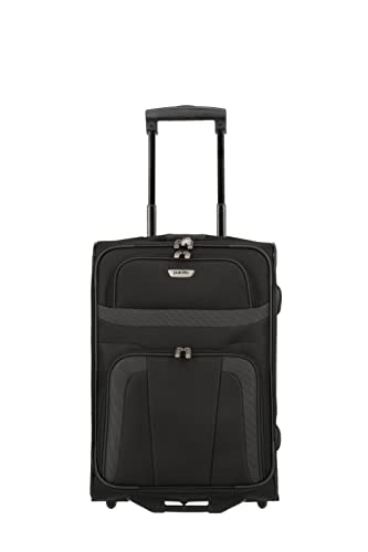 paklite 2-Rad Handgepäck Koffer erfüllt IATA Bordgepäck Maß, Gepäck Serie ORLANDO: Klassischer Weichgepäck Trolley im zeitlosen Design, 53 cm, 37 Liter