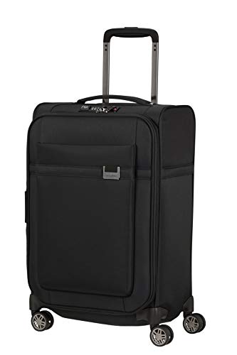 Samsonite Airea - Spinner S (Länge: 35 cm) Erweiterbar Handgepäck, 55 cm, 38/43.5 L, Schwarz (Black)
