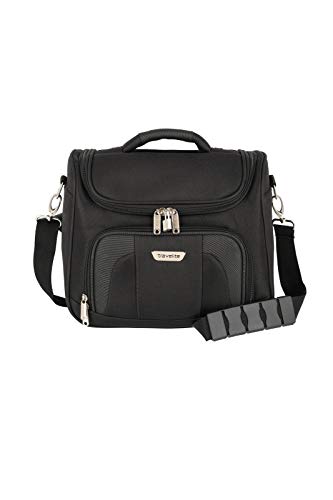 Travelite Handgepäck Kulturtasche mit Aufsteckfunktion, Gepäck Serie ORLANDO: Klassisches Weichgepäck Beautycase im zeitlosen Design, 098492-01, 19 Liter, 0,9 kg, schwarz