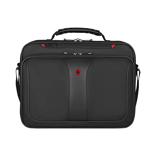 WENGER Legacy Laptop-Tasche zum Umhängen, Notebook bis 16 Zoll, Aktentasche, Organizer, 15 l, Damen Herren, Büro Business-Reisen Uni, Schwarz, 600647