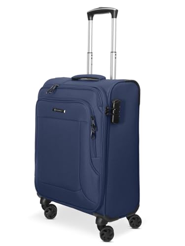Franky Melbourne 3.0 Handgepäck Koffer | Weichgepäck Trolley mit 4 Rollen, arretierbarer Griff, Hemdenfach, Adressschild, Packriemen und Zahlenschloss | 40 cm x 20 cm x 55 cm