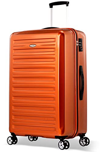 Probeetle by Eminent Koffer Voyager IX (2.Generation) L 77cm 106L super leicht 4 Doppelrollen 360° Hartschalenkoffer Orange