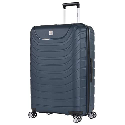 Eminent Koffer Voyager XXI 77 cm 112 L Hartschalenkoffer super leicht & robust 4 leise Doppelrollen großer Rollkoffer Blau