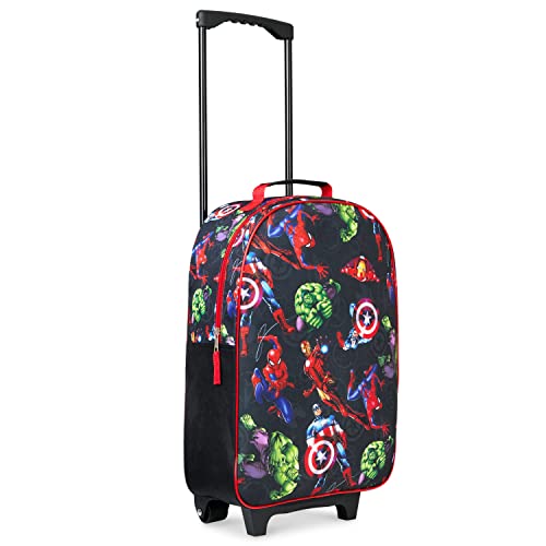 Marvel Kinderkoffer Mädchen Jungen - Spiderman Trolley Handgepäck Faltbar Reisekoffer Kinder Avengers Kabine Tasche für Urlaub Offizielle Fanartikel - 47x30x17cm (Mehrfarbig Avengers)