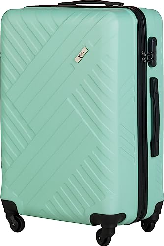 Xonic Design Reisekoffer - Hartschalen-Koffer mit 360° Leichtlauf-Rollen - hochwertiger Trolley mit Zahlenschloss in M-L-XL oder Set (Mintgrün, M)