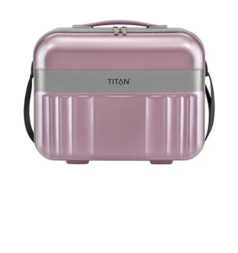 TITAN leichter Handgepäck Kosmetikkoffer mit Liquids Bag + Aufsteckfunktion, Gepäck Serie SPOTLIGHT: edles Beautycase in trendigen Farben, 38 cm, 21 Liter, Wild Rose (Rosa)