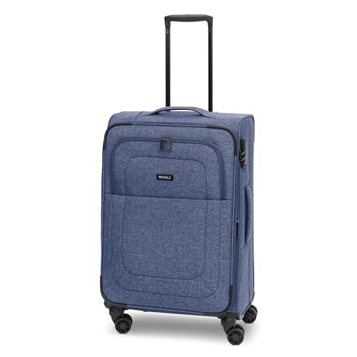 REDOLZ MEDIUM Weichschalen Koffer für Männer & Frauen | Leichter Trolley 67 cm mit 4 Doppelrollen & TSA-Schloss | mit Dehnfalte erweiterbar (Essentials 12)