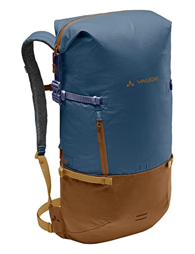 VAUDE Cityrucksack CityGo blau 23 L, wasserdichter Rucksack Damen & Herren, leichter Daypack für Städtetrips mit Laptop-Fach, Rolltop Rucksack ideal für den urbanen Alltag
