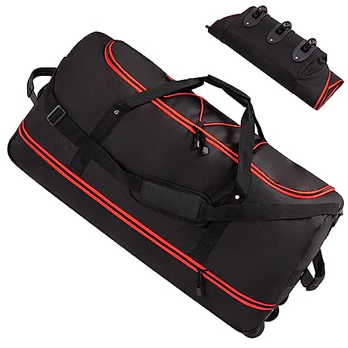 Vomgomfom 3-Rad Trolley Reisetasche mit Rollen Gr. XXL mit Dehnfalte, Reisetasche Groß mit Extra Volumen für Urlaub und Sport, 80 cm, 110 Liter (erweiterbar auf 140 Liter)