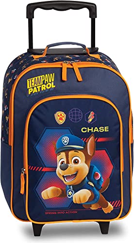 Paw Patrol Rucksack Kinder Jungen Maedchen Kinderkoffer Mädchen Kindertrolley präsentiert von RabamtaGO® (M4 Blau)