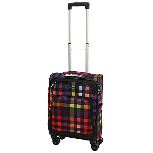 Franky Koffer Handgepäck Spinner Gr. S T1S-DR 55 cm Multi Collor Check