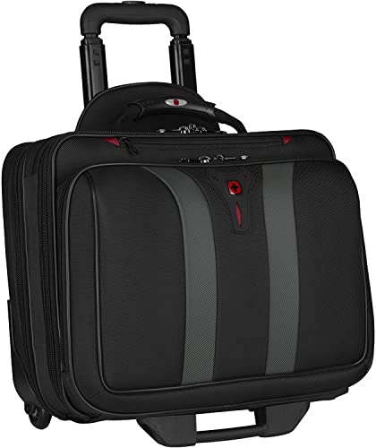 WENGER Granada Laptop Trolley für Notebook bis 15,6 Zoll, mit Organizer, 24 l, Damen Herren, Büro Business Reisen, Schwarz, 600659
