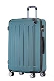 BEIBYE Hartschalenkoffer L 66 cm – mittelgroßer Reisekoffer, leicht, robust, ABS, 360° Doppelrollen, Zahlenschloss, Dunkelgrün