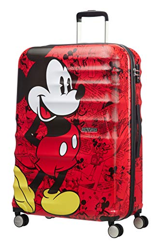 American Tourister Wavebreaker Disney - Spinner L, Kindergepäck, 77 cm, 96 L, Mehrfarbig (Mickey Comics Red)