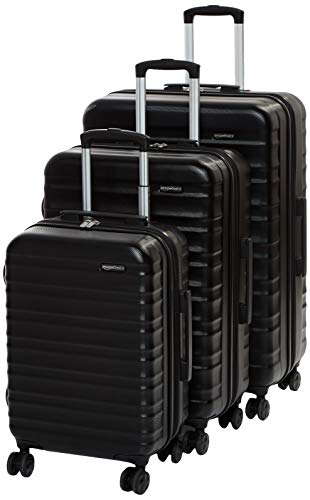 Amazon Basics Hartschalen - kofferset - 3-teiliges Set (55 cm, 68 cm, 78 cm), Schwarz