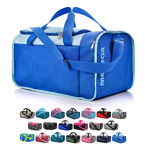meteor 20 40 L Sporttasche Kinder Badetasche Gym Tasche Herren schwimmtasche Schultertaschen Reisetasche Jungen Urlaubstasche klein Fitnesstasche Sport-Taschen Schule Kindertaschen (20 L, Blau)